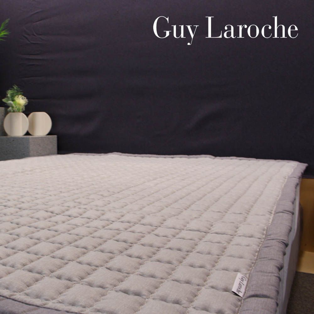 Guy Laroche Semi-Micro Fiber Dandy Grey Comforter High Density Quilted Premium Bedding for All Seasons _ Made in Korea